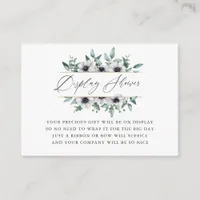 Eucalyptus Anemone Baby Shower Display Shower Enclosure Card