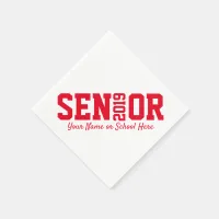 Block Letter Senior Graduation Class of 2019 Napkins