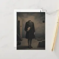 She Lost Her Head Surreal Dark Fantasy Art Postcard