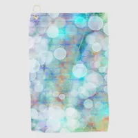 Blue, Orange, Yellow, White Abstract Art   Golf Towel