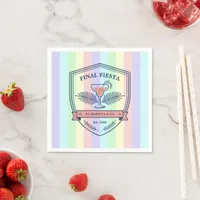 Preppy Pastel Final Fiesta Bachelorette Party Napkins