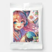 Pretty Anime Girl in Roller skating Birthday Party Lemonade Drink Mix