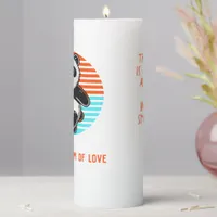 Cute Panda "Panda-monium of Love" Pillar Candle