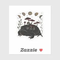 Academia Moon Witchy Goblincore Aesthetic Frog Cla Sticker