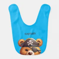 Captain Bear Baby Bib