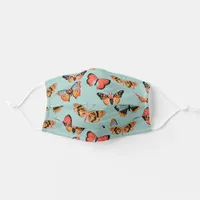 Vintage Colorful Butterfly Moth Pattern Adult Cloth Face Mask