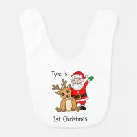 Personalized Baby's First Christmas  Baby Bib