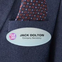 Custom Logo or Photo Employee Job Title & Name Tag