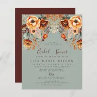 Budget Fall Foliage Fall Bridal Shower Invitations