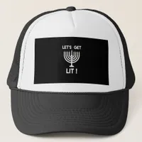 Happy Hanukkah Tis The Season Get Trucker Hat