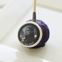 Custom Text Your Photo Goth Emo Black  Cake Pops