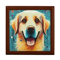 Happy Golden Retriever Gift Box