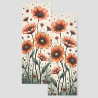 Whimsical Flowers Fantasy Illustration Two-sided Bookmarks