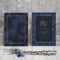 Formal Paisley Wedding Navy Blue ID767 Save The Date