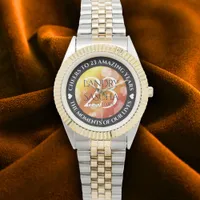 Elegant 23rd Imperial Topaz Wedding Anniversary Watch