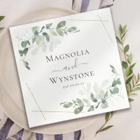 Eucalyptus Greenery Wedding  Napkins