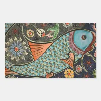 Colorful Mosaic Fish Sticker