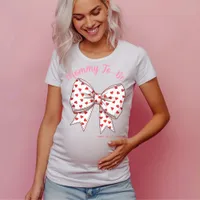 Coquette Sweetheart Bow Mommy to-be, Pregnancy T-Shirt