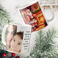 Mommy And Baby Photo | Santa Delivering Presents Coffee Mug