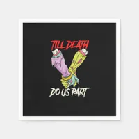 Till Death Do Us Part Zombie Hands Death Pastel Go Napkins