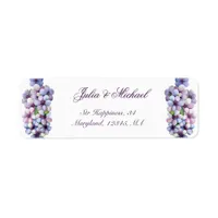 Romantic and Poetic Pastel Lilac Watercolor Label