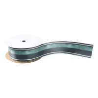 Christmas Stripe Pattern Teal ID862 Satin Ribbon