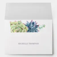 Watercolor Desert Cactus Succulents Envelope