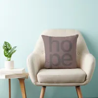 hope boho chic modern typography throw pillow