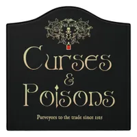 Curses and Poisons Door Sign