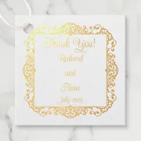 Vintage Victorian Romantic Fairytale Wedding  Foil Favor Tags