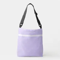 Violet lavender monogram initials pattern name crossbody bag