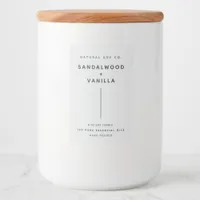 Modern Simple Clean Minimalist White Candle Label