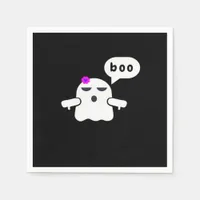 Funny Colorful Boo of Disapproval Girl Napkins