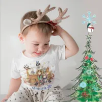 Winter Magic Woodland, Deer Baby T-Shirt