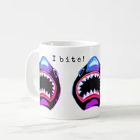 Shark Watercolor Pink Purple Illustration Coffee Mug