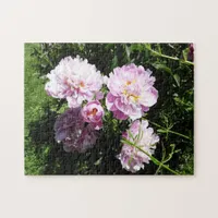 Beautiful Pink Peonies Floral Jigsaw Puzzle