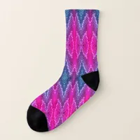 Socks - Kaleidosopic Pattern in Pink and Blue