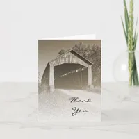 Rustic Covered Bridge Thank You Card