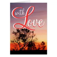 With Love Sunset Card