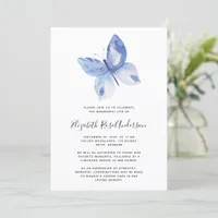 Watercolor Butterfly Celebration of Life Memorial Invitation