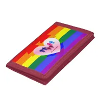 All Love Pride Heart Couples Trifold Wallet