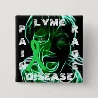 Lyme Disease Awareness Ribbon Button