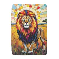 Vibrant Colorful Lion Mosaic   iPad Mini Cover