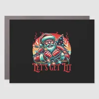 Let's Get Lit Santa Christmas Vibe Classic Car Magnet