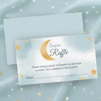 Diaper Raffle We're Over the Moon Boy Baby Shower Enclosure Card