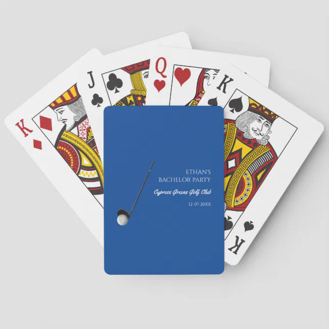 Golf Bachelor Party - Golfing trip Classic Stylish Poker Cards