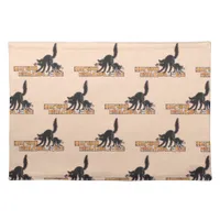 Black cat halloween  cloth placemat