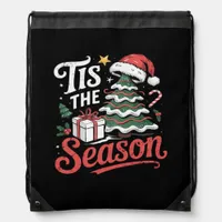Tis The Season Funy Christmas  Drawstring Bag