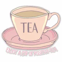 Enjoy a Cup of Positivity Motivational Tea Quote Sticker