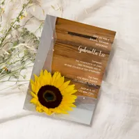 Rustic Sunflower Veil Country Bridal Shower Invitation